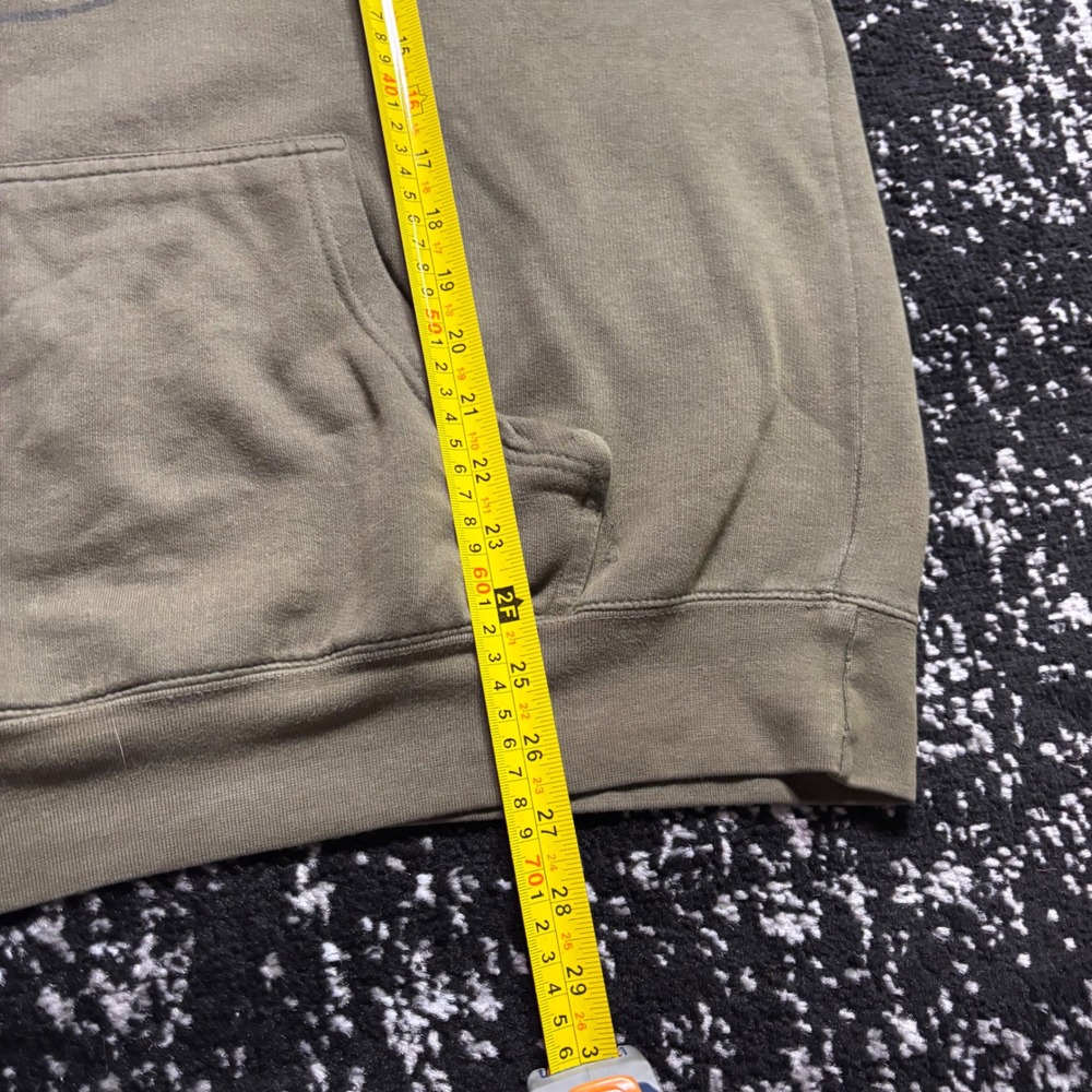 Quiksilver Mens Hoodie Y2K Surf Checkerboard Logo Pullover Olive Green XL - Picture 5 of 5